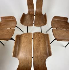 Gigi Radice Mid Century Modern Set of Four Iron Bentwood Chairs by Gigi Radice - 3022769
