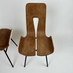 Gigi Radice Mid Century Modern Set of Four Iron Bentwood Chairs by Gigi Radice - 3022770