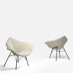 Gigi Radice Pair of Aquilone Chairs by Gigi Radice for Ambrogi Salotti Italy 1950s - 4142899