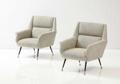 Gigi Radice Pair of Modernist Lounge Armchairs by Gigi Radice 1960 Italy - 3192259