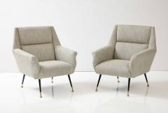 Gigi Radice Pair of Modernist Lounge Armchairs by Gigi Radice 1960 Italy - 3192260