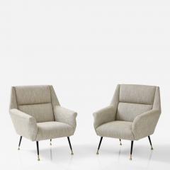 Gigi Radice Pair of Modernist Lounge Armchairs by Gigi Radice 1960 Italy - 3194660