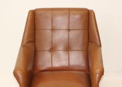 Gigi Radice Single Brown Leatherette Armchair by Gigi Radice 1960 Italy - 3558082