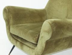 Gigi Radice Single Green Velvet Armchair by Gigi Radice 1960 Italy - 3558109