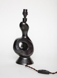 Gil Angoloni Gil Angoloni Zoomorphic Ceramic Lamp Parchment Shade France c 1950 signed - 3449238