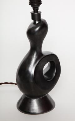 Gil Angoloni Gil Angoloni Zoomorphic Ceramic Lamp Parchment Shade France c 1950 signed - 3449241