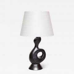 Gil Angoloni Gil Angoloni Zoomorphic Ceramic Lamp Parchment Shade France c 1950 signed - 3449679