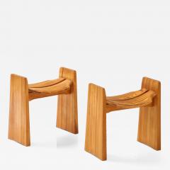 Gilbert Marklund Two Swedish Pine Stools by Gilbert Marklund Ca 1970s - 2585077