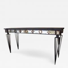 Gilbert Poillerat 2 French Modern Neoclassical 1940 Style Iron Consoles after Gilbert Poillerat - 1645484