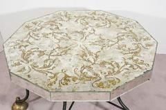 Gilbert Poillerat Art Deco Mirrored Coffee Table with Leaf Motif attributed to Gilbert Poillerat - 452688