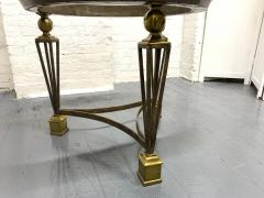 Gilbert Poillerat Brass and Tesselated Stone Side Table in the Manner of Gilbert Poillerat - 1411985