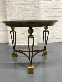 Gilbert Poillerat Brass and Tesselated Stone Side Table in the Manner of Gilbert Poillerat - 1411986