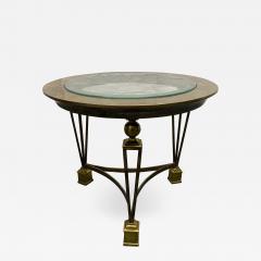 Gilbert Poillerat Brass and Tesselated Stone Side Table in the Manner of Gilbert Poillerat - 1412286