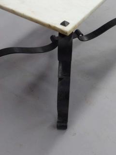 Gilbert Poillerat French Handwrought Iron Cocktail Side Table Style of Gilbert Poillerat 1940 - 1770219