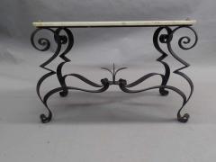 Gilbert Poillerat French Handwrought Iron Cocktail Side Table Style of Gilbert Poillerat 1940 - 1770225