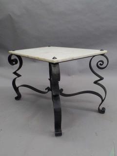 Gilbert Poillerat French Handwrought Iron Cocktail Side Table Style of Gilbert Poillerat 1940 - 1770235