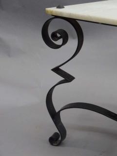 Gilbert Poillerat French Handwrought Iron Cocktail Side Table Style of Gilbert Poillerat 1940 - 1770263