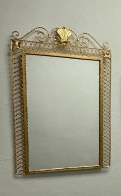 Gilbert Poillerat French Mid Century Hand Gilt Wrought Iron Mirror Gilbert Poillerat 1945 - 4548980