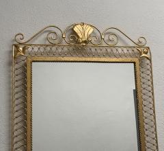Gilbert Poillerat French Mid Century Hand Gilt Wrought Iron Mirror Gilbert Poillerat 1945 - 4548981