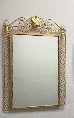 Gilbert Poillerat French Mid Century Hand Gilt Wrought Iron Mirror Gilbert Poillerat 1945 - 4548984