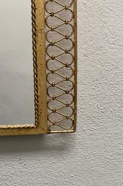 Gilbert Poillerat French Mid Century Hand Gilt Wrought Iron Mirror Gilbert Poillerat 1945 - 4548986