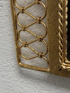 Gilbert Poillerat French Mid Century Hand Gilt Wrought Iron Mirror Gilbert Poillerat 1945 - 4548997