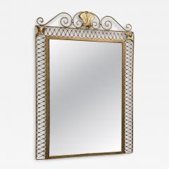 Gilbert Poillerat French Mid Century Hand Gilt Wrought Iron Mirror Gilbert Poillerat 1945 - 4552317
