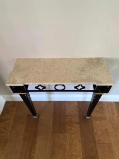 Gilbert Poillerat French Mid Century Modern Neoclassical Wrought Iron Console by Gilbert Poillerat - 4112868