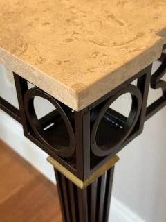 Gilbert Poillerat French Mid Century Modern Neoclassical Wrought Iron Console by Gilbert Poillerat - 4112878