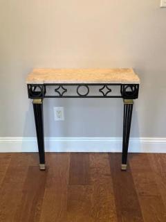 Gilbert Poillerat French Mid Century Modern Neoclassical Wrought Iron Console by Gilbert Poillerat - 4112884