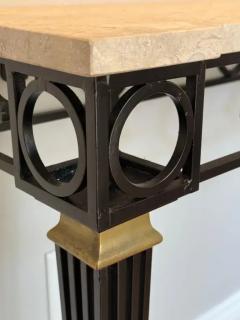 Gilbert Poillerat French Mid Century Modern Neoclassical Wrought Iron Console by Gilbert Poillerat - 4112908