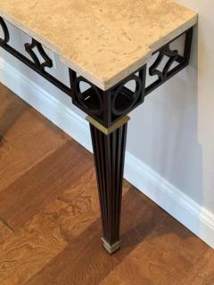 Gilbert Poillerat French Mid Century Modern Neoclassical Wrought Iron Console by Gilbert Poillerat - 4112909