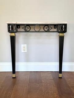 Gilbert Poillerat French Mid Century Modern Neoclassical Wrought Iron Console by Gilbert Poillerat - 4112913