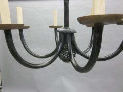 Gilbert Poillerat French Midcentury Wrought Iron Chandelier in Style of Gilbert Poillerat 1940 - 1746322