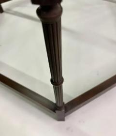 Gilbert Poillerat French Modern Neoclassical Hexagonal Bronze Cocktail Table Poillerat Arbus - 3319493