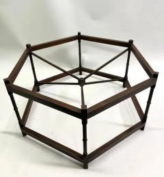 Gilbert Poillerat French Modern Neoclassical Hexagonal Bronze Cocktail Table Poillerat Arbus - 3319495
