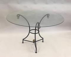 Gilbert Poillerat French Modern Neoclassical Wrought Iron Dining Center Table Gilbert Poillerat - 2372065
