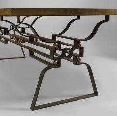 Gilbert Poillerat French Post War Design 1950s Iron Dining Table - 463109
