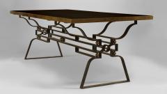 Gilbert Poillerat French Post War Design 1950s Iron Dining Table - 463111