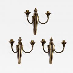 Gilbert Poillerat Gilbert Poillerat Three Two Branch Sconces - 1551169