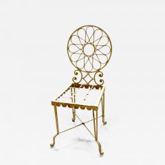 Gilbert Poillerat Gilbert Poillerat documented charming refined wrought iron chair - 1894169