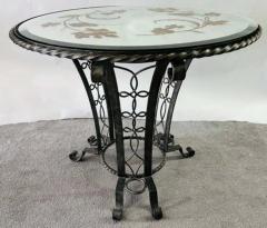 Gilbert Poillerat Gilbert Pouillerat Style Art Deco Wrought Iron Center Table with Mirrored Top - 2865868