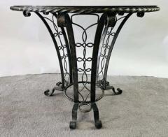 Gilbert Poillerat Gilbert Pouillerat Style Art Deco Wrought Iron Center Table with Mirrored Top - 2865884