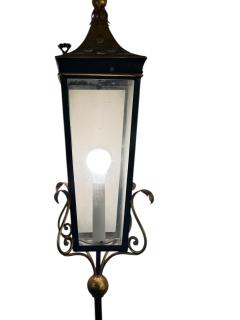 Gilbert Poillerat LARGE ITALIAN GOLD BLACK ARROW LANTERN SCONCE MANNER OF GILBERT POILLERAT - 4488123