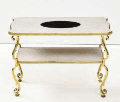 Gilbert Poillerat Marble and Gilded Bronze End Table by Gilbert Poillerat France c 1950 - 2950610