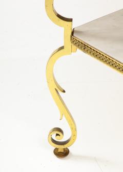 Gilbert Poillerat Marble and Gilded Bronze End Table by Gilbert Poillerat France c 1950 - 2950613