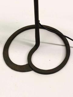 Gilbert Poillerat Midcentury Wrought Iron Parchment Table Lamps Attributed to Gilbert Poillerat - 1736450