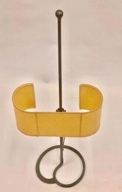 Gilbert Poillerat Midcentury Wrought Iron Parchment Table Lamps Attributed to Gilbert Poillerat - 1736451