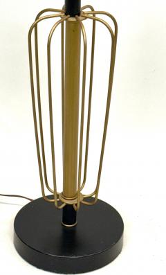 Gilbert Poillerat Pair French Mid Century Enameled Wire Sphere Table Lamps Gilbert Poillerat 1950 - 4529720