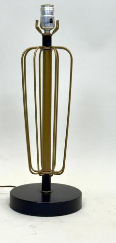 Gilbert Poillerat Pair French Mid Century Enameled Wire Sphere Table Lamps Gilbert Poillerat 1950 - 4529734